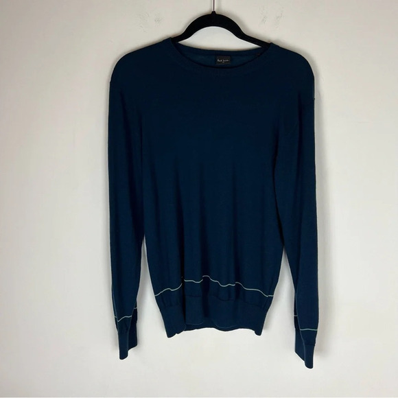 Paul Smith Merino Wool Sweater Navy Blue Size M - Picture 1 of 7